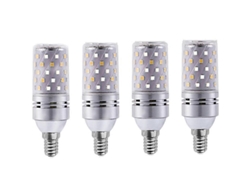Rebe-bombillas Led Maíz E14/e27 12w Equivalente A 100w 6000k Luz Blanca Fría 1100lm 360° 4 Unidades E14-12w Luz Neutra
