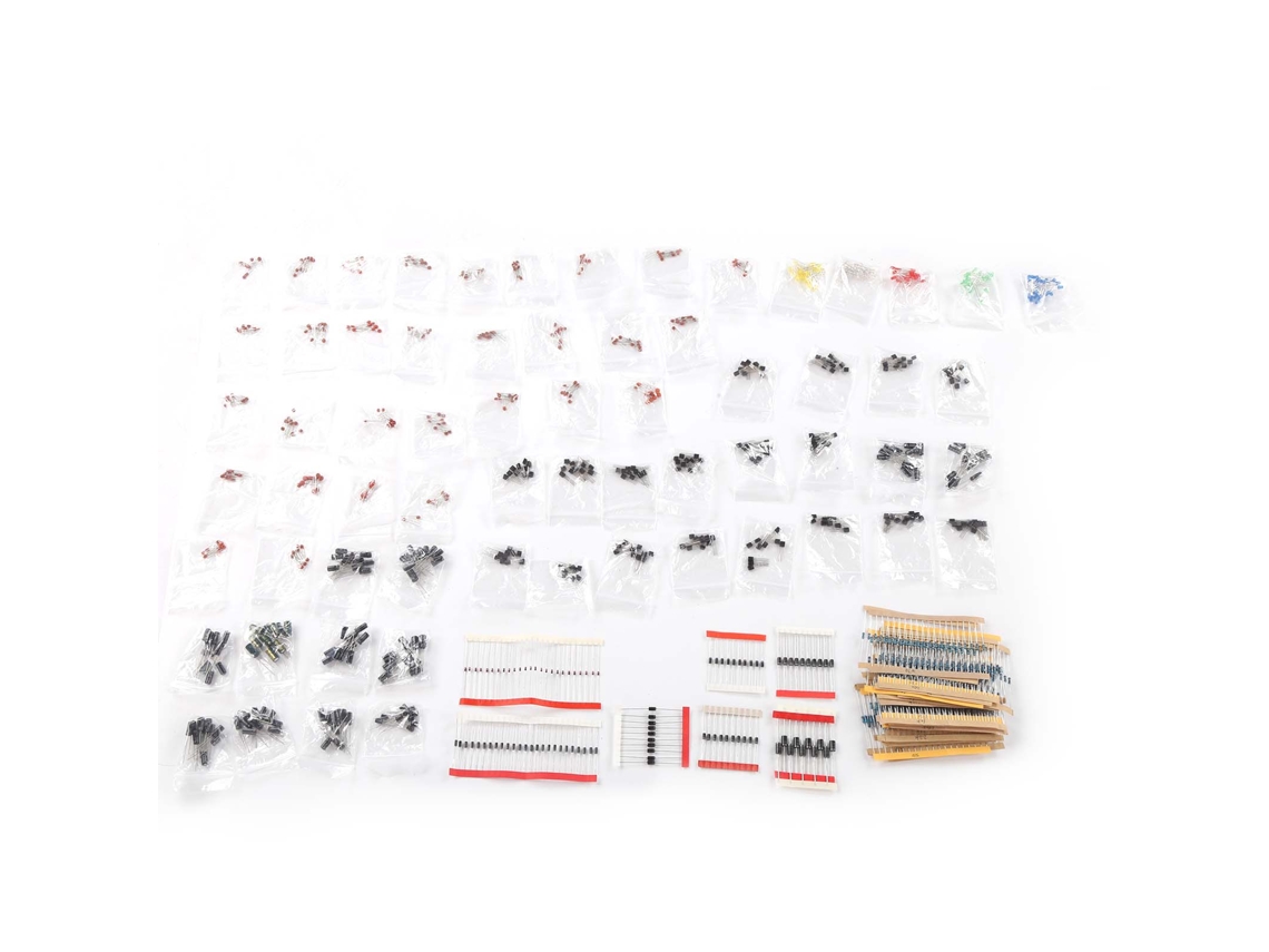 Kit De Componentes Electrónicos Super 6 Value: Resistencia, Condensador, Diodo, Led