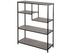 Estantería metálica fija asimétrica de 5 baldas 75x30x100 cm Max Home