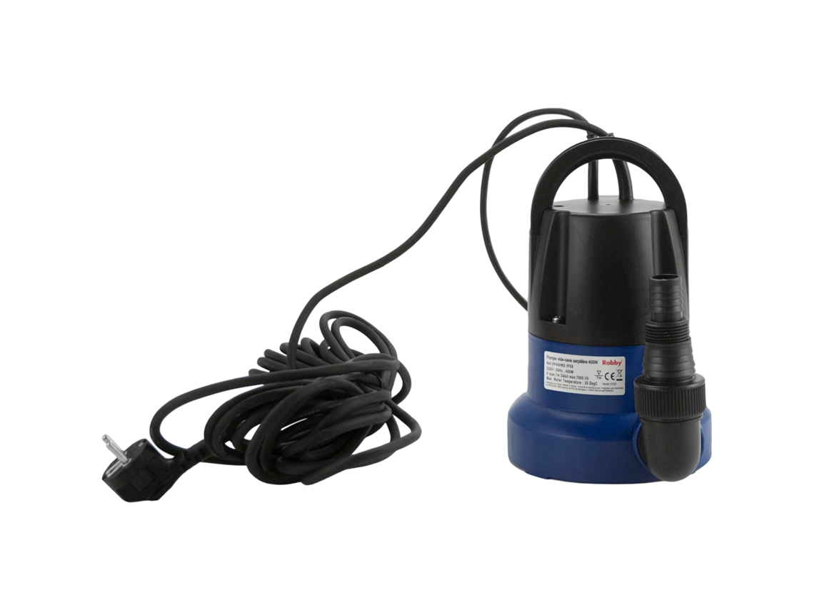 Bomba/fregona sumergible de agua limpia de 400 W, 7000 l/h - VP400WS - Robby