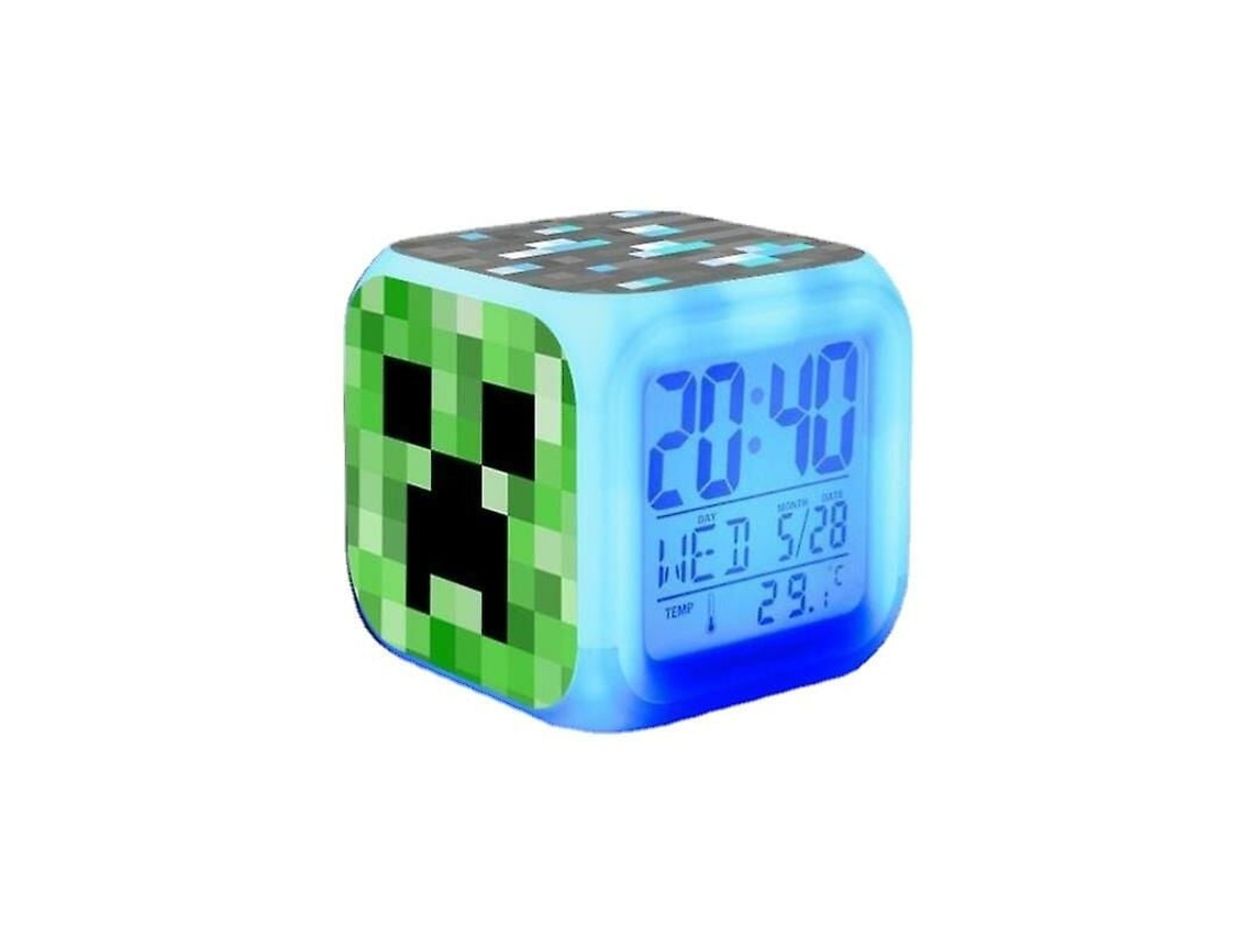 MEOIRUERY Despertador Minecraft LED colorido (regalo)