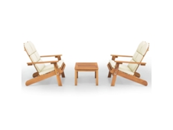 Maison Exclusive - Juego De Muebles De Jardín Adirondack 3 Piezas Madera Acacia
