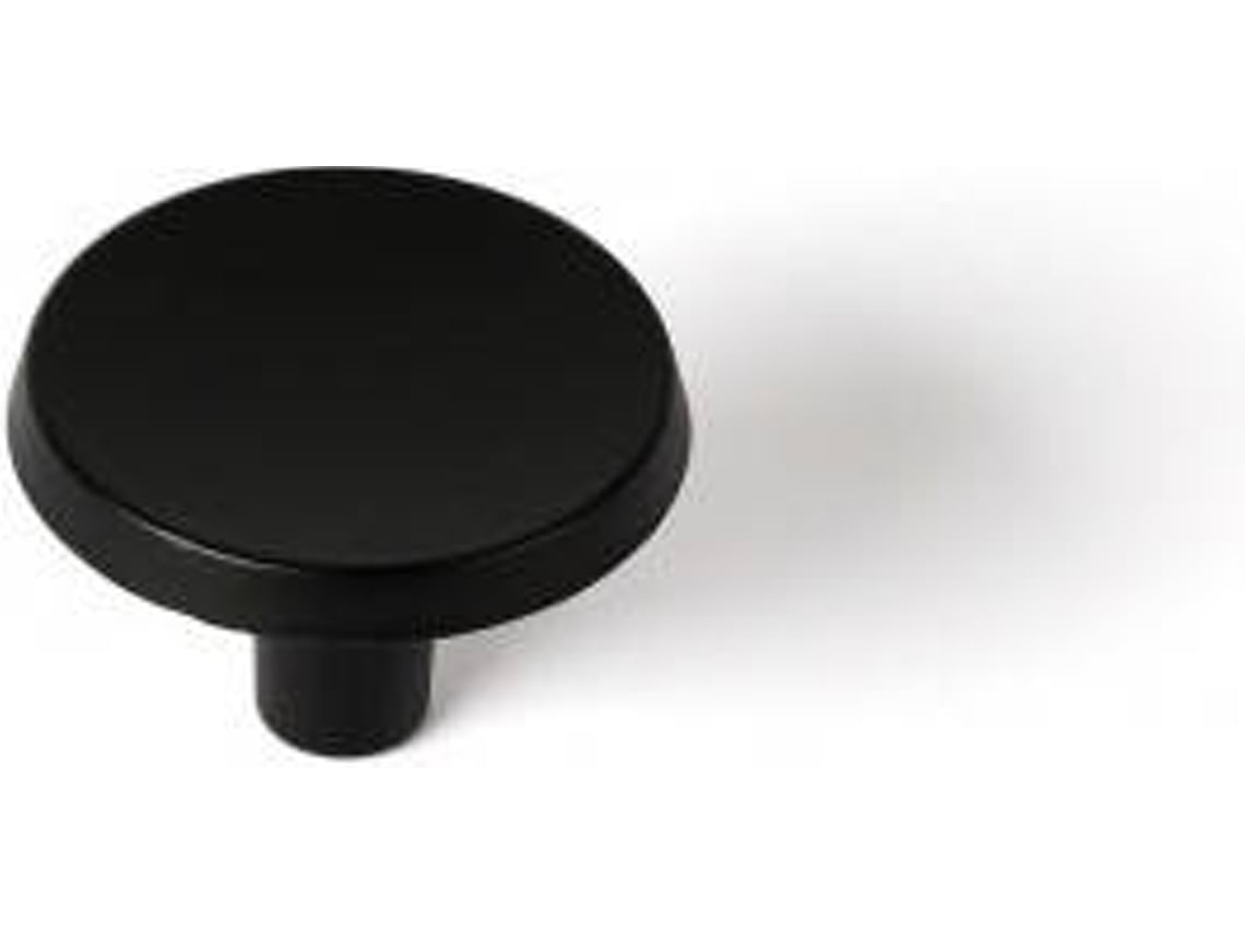 Conjunto de 2 Pomos Redondos para Mueble Fabricado En Zamak Acabado Negro Mate Mod.774 REI