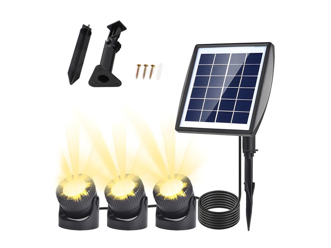 Lámpara Solar De Jardín, Resistente Al Agua, 2200 Mah, Iluminación Paisajística, Iluminación De Senderos, Iluminación De Piscinas Exteriores.