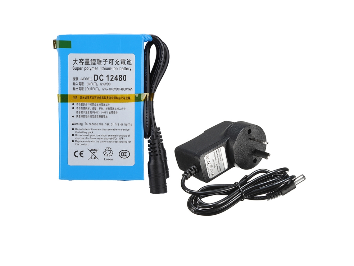 Bateria De Lítio Polimérica Recarregável Dc 12480 Com 4800mah, Interruptor Integrado E Grande Capacidade