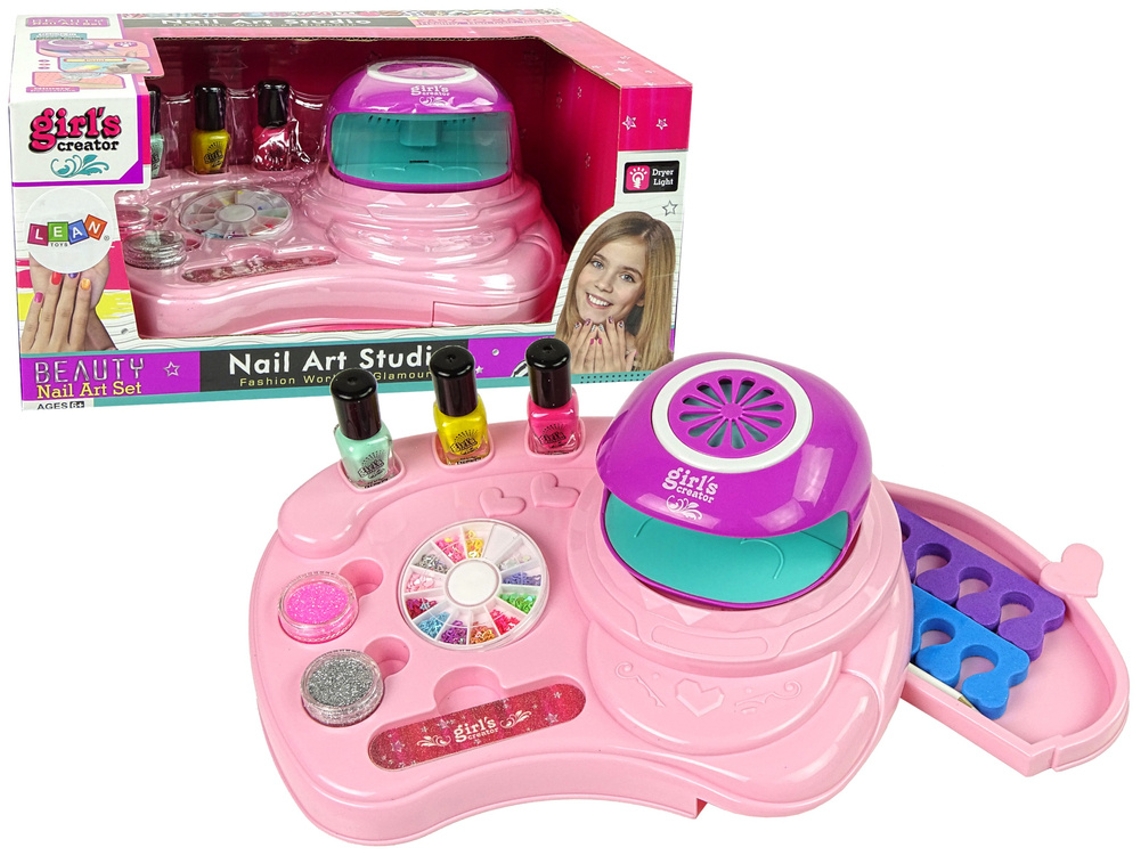 B.active - Juego de esmaltes de uñas con purpurina y pegatinas para secadora