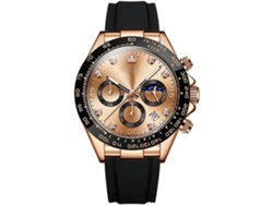 Relojes Pulsera De Silicona Impermeable Fecha Cronógrafo Reloj De Pulso Rosa Oroyuysan
