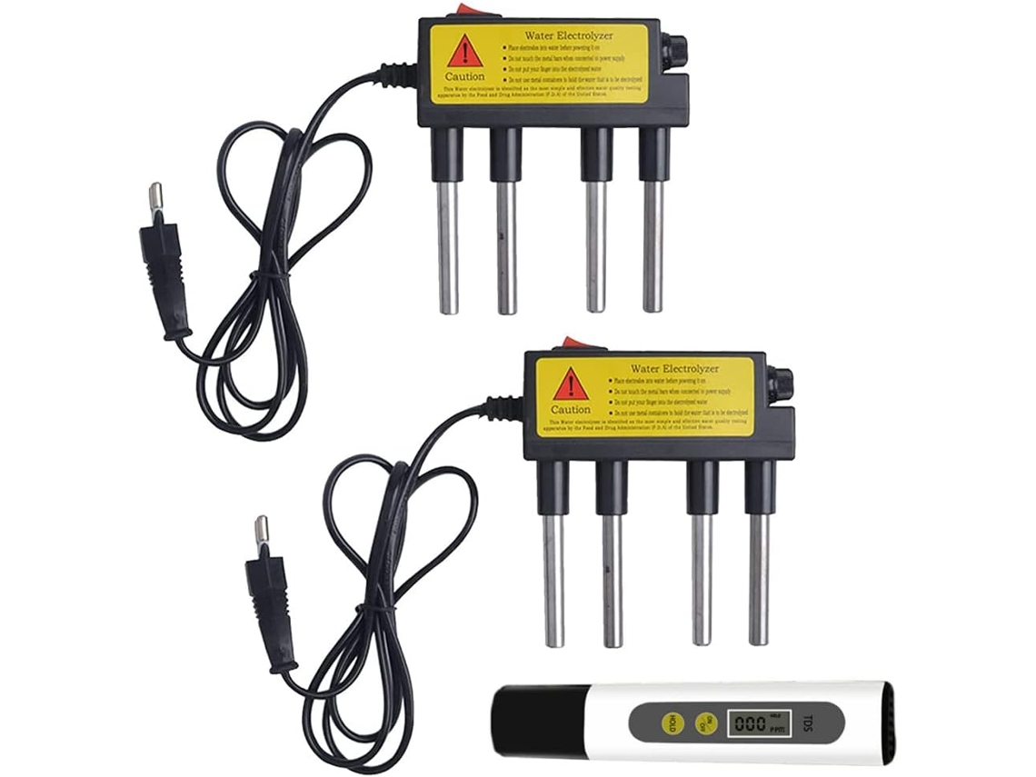 Electrolizador de agua, comprobador compacto y ligero para resultados visuales y análisis de pureza para uso doméstico y de viaje.