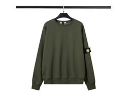 Jersey Unisex De Manga Larga Y Cuello Redondo En Color Liso Con Insignia Para Parejas Adultas.