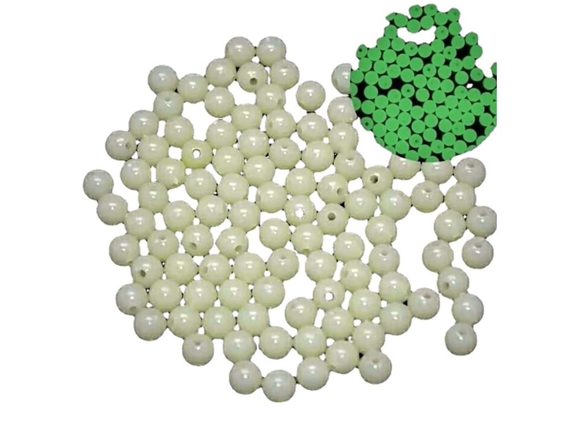 1000 Unidades De Perlas De Pesca Redondas De Plástico Luminosas, Accesorios De Pesca De 6 Mm Con Orificio De 1,2 Mm Para Agua Dulce Y Salada.