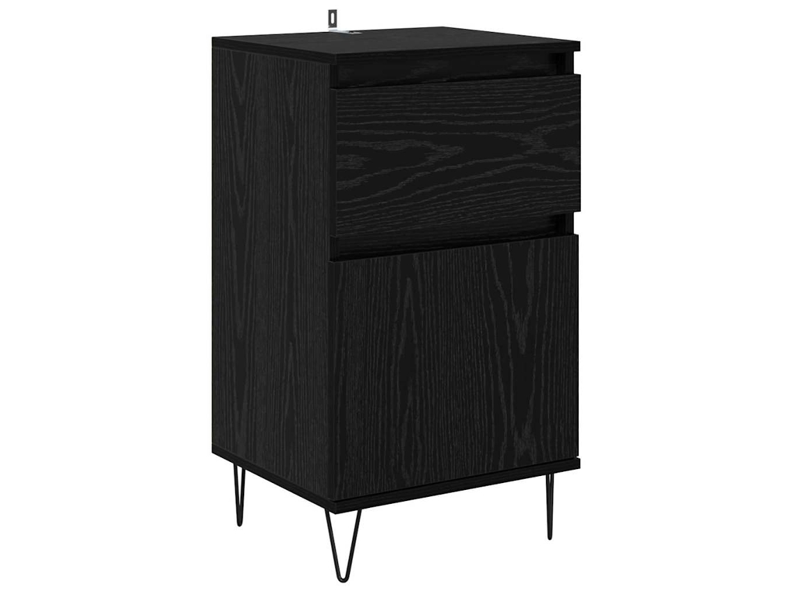 Aparador | Vitrina Roble Negro 35 X 40 X 70 Cm Madera Contrachapada