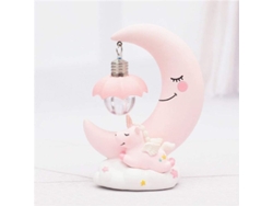 Lámpara De Noche De Unicornio Y Luna Fantes Led Juguete Infantil Regalo Decoración Rosa