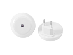 2Pcs Luz Noturna Redonda - Luz Âmbar Padrão Europeu JEIIBRZUI
