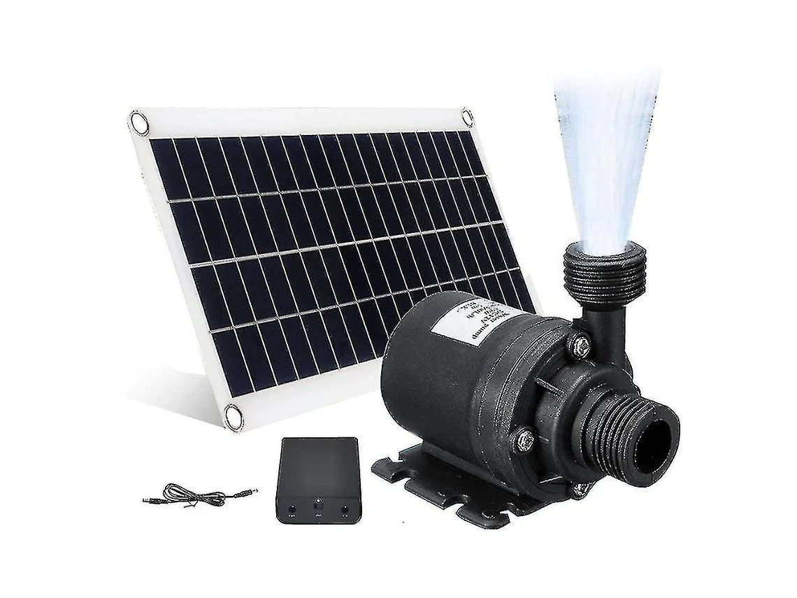 Bomba de água solar de 50 W, 800 L/h, 12 V DC, compatível com fonte de jardim silenciosa 