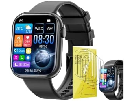 VEANXIN Reloj inteligente negro (recibir/marcar llamadas) compatible con reloj inteligente G20, G28 de 1,85 pulgadas