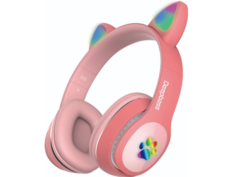 Auriculares Inalámbrico DEEPBASS R6 Inalámbrico (On Ear - Rosa)