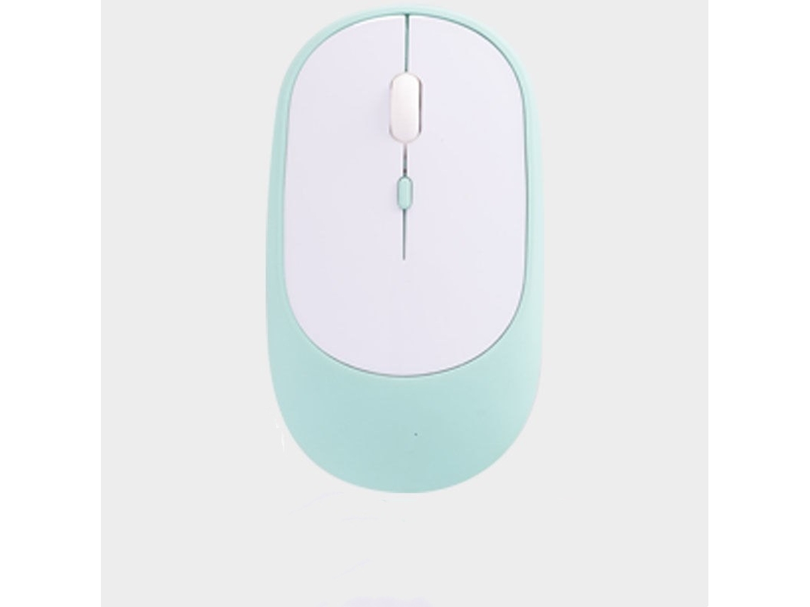 Ratón inalámbrico silencioso para juegos Yizhood, recargable, Bluetooth 2.4G, USB, para portátil, iPad y teléfono, color verde
