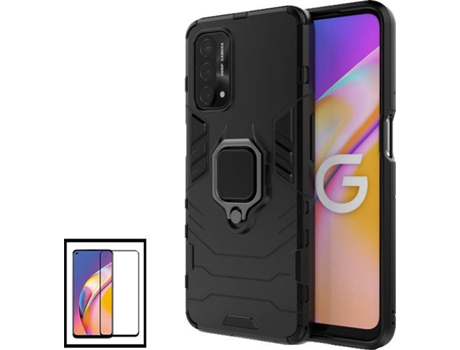 Carcasa + Protector Oppo A74 PHONECARE Military Defender Negro