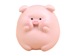 2026-figura De Cerdo Cartoon Adorable Miniatura De Resina Para Decoración De Escritorio B