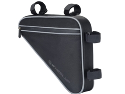 Bolsa para cuadro de bicicleta, impermeable, triangular, con tira reflectante, color negro USHION