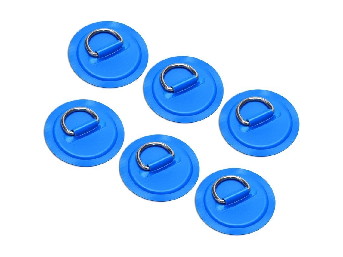 2026altiro-6 Parches De Acero Inoxidable Con Anillas En D Para Accesorios De Botes Inflables, Kayaks Y Canoas (sin Pegamento)