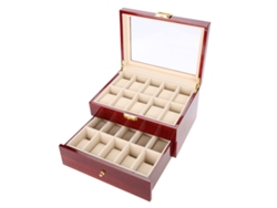 Caja De Almacenamiento Y Exhibición De Relojes De Doble Capa Con 20 Compartimentos