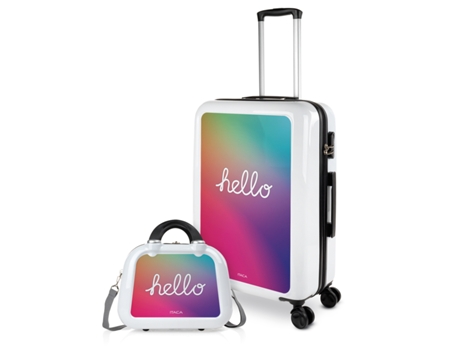 Juego De Maletas Pc ITACA Personalizado Base Blanco blanco-hello (44X65x25 Cm - 63L)