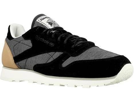Zapatillas REEBOK CL Leather Fleck Hombre (44.5 - Gris y Negro)