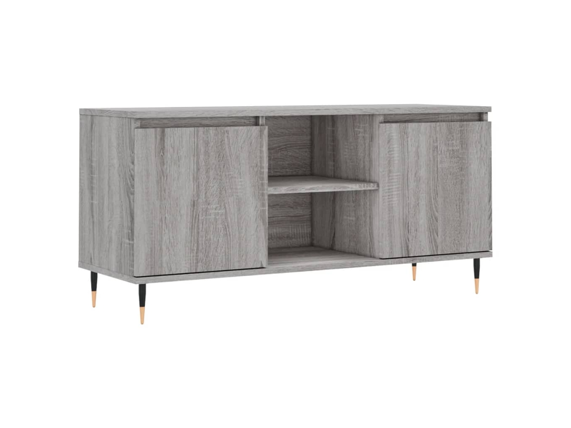 Maison Exclusive - Mueble De Tv Madera De Ingeniería Gris Sonoma 104x35x50 Cm