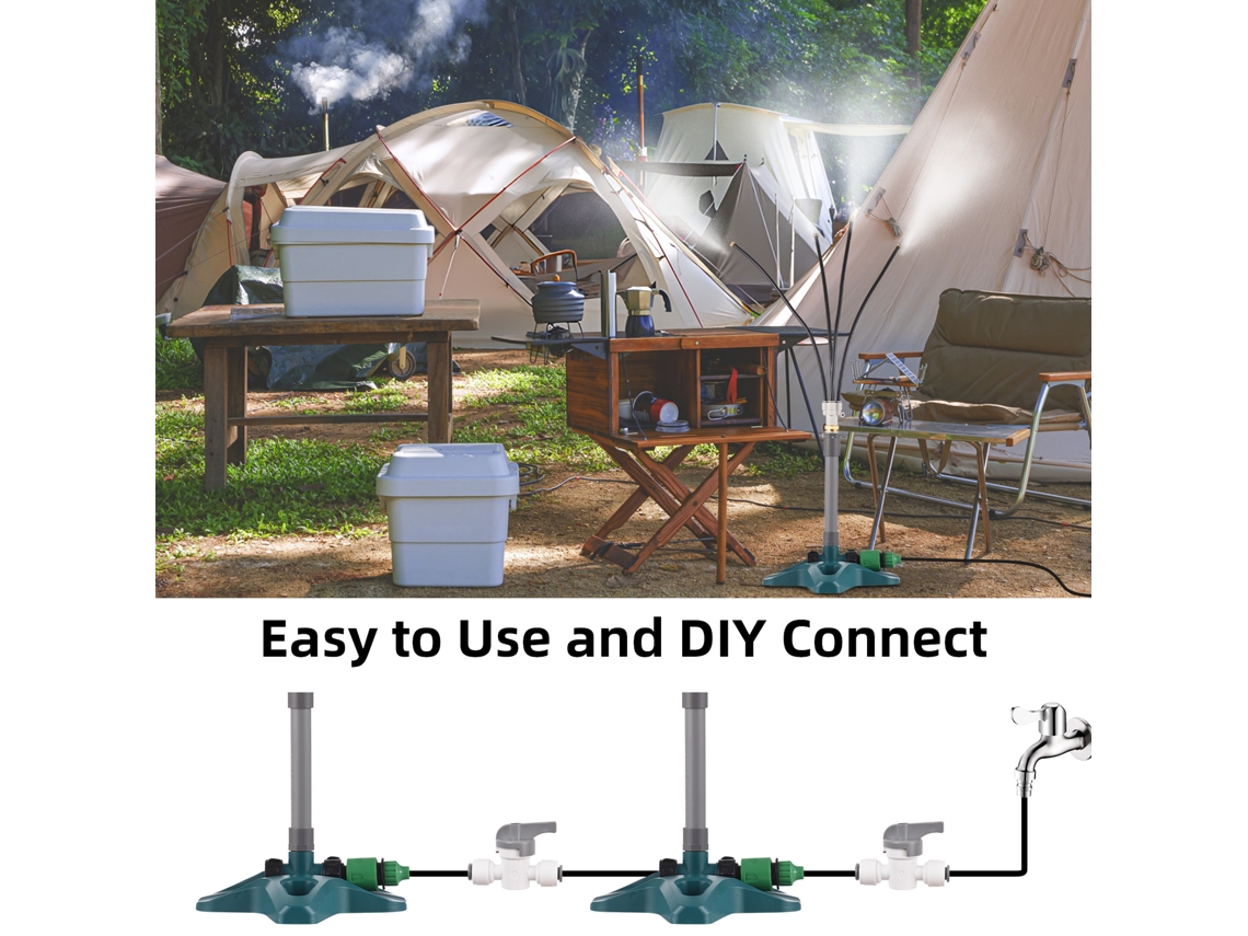 Sistema de nebulización portátil para patios exteriores