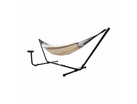 Hamaca Con Soporte Incluido NICEEY- Soporte para Bebidas para 2 Personas Hasta 250 kg Beige