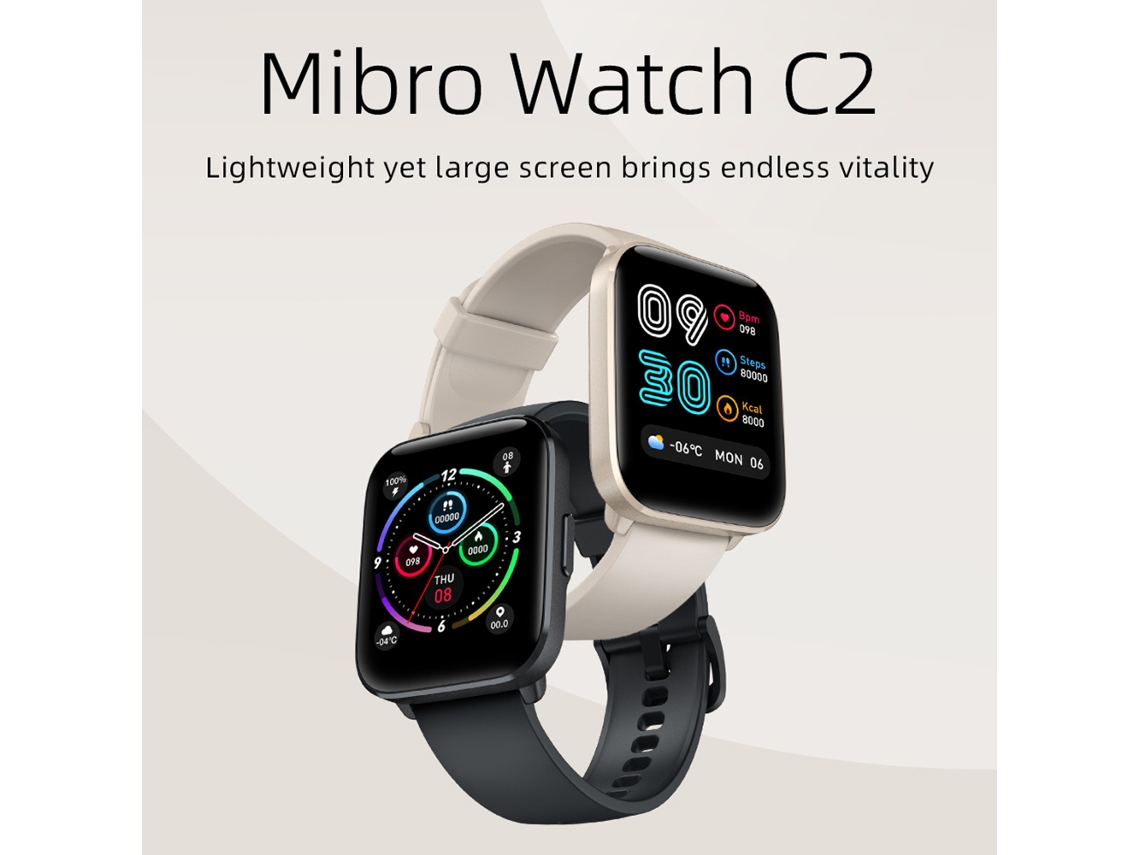 Reloj Inteligente Mibro C2 Con Pantalla Hd De 1,69 Pulgadas, Monitorización De Frecuencia Cardíaca Las 24 Horas, 20 Modos Deportivos, Resistencia Al Agua De 2 Atm Y Batería De Larga Duración.