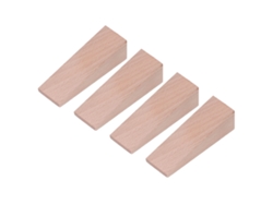 4 Piezas Tapa De Puerta De Madera Triangular Antideslizante Instalación Sin Clavos Color Madera