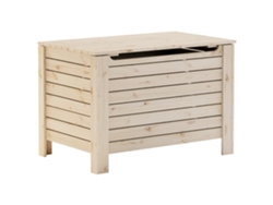 MAISON EXCLUSIVE Caja de almacenaje Rana con tapa en pino macizo 80x49x54 cm