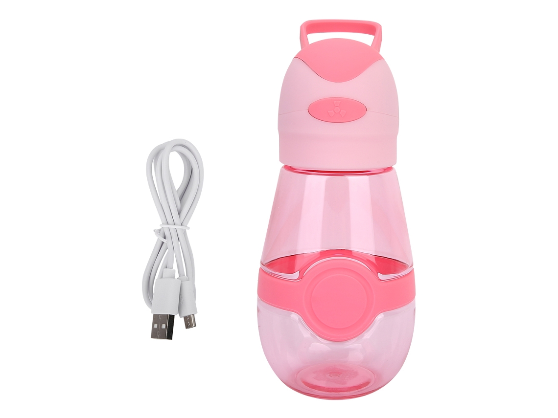 Ventilador Usb Portátil Botella Deportiva Playa Camping Verano Rosa