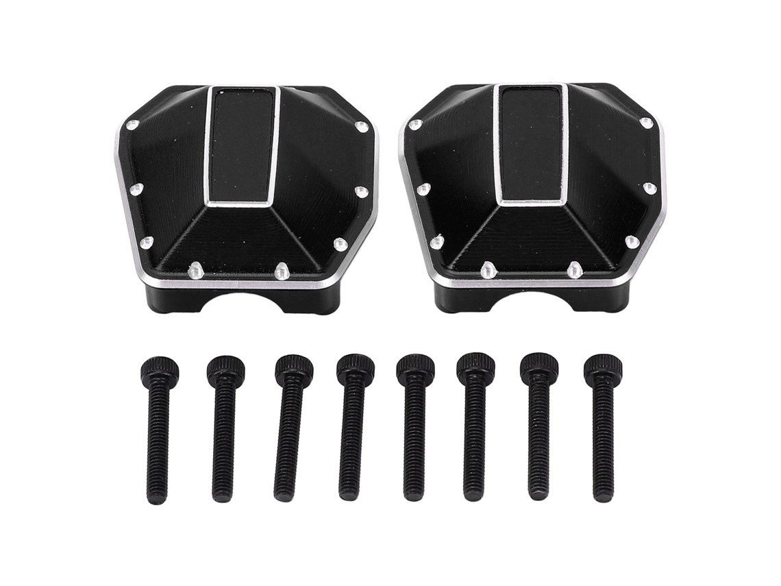 Cubierta De Eje Delantero Y Trasero De Aluminio Para Coche Rc Scx10 Pro, Color Negro.