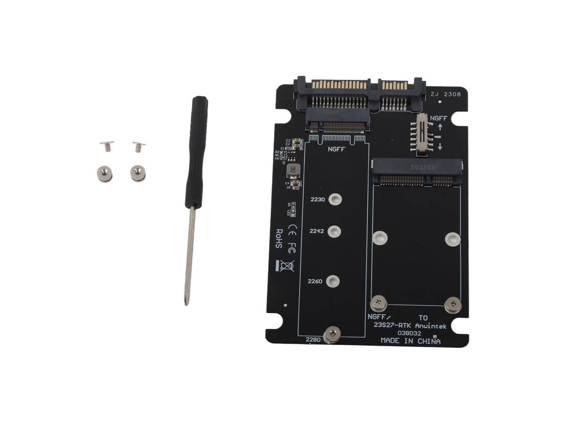 Tarjeta Adaptadora Msata Ssd M.2 Ngff A Sata 6 Gbps Compatible Con Unidades De Escritorio De 2230/2242/2260/2280 Mm