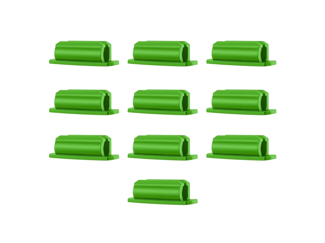 2026 10 unidades Clip adhesivo portátil para bolígrafo, pequeño soporte de anillo para bolígrafo para escritorio de oficina, verde