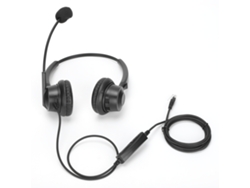 Fone De Ouvido Binaural Com Microfone Cancelamento De Ruído Controle De Volume Para Escritório Negócios