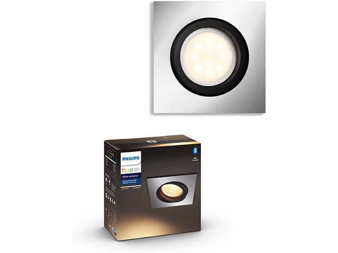 Foco PHILIPS Hue Cuadrado Milliskin Plateado