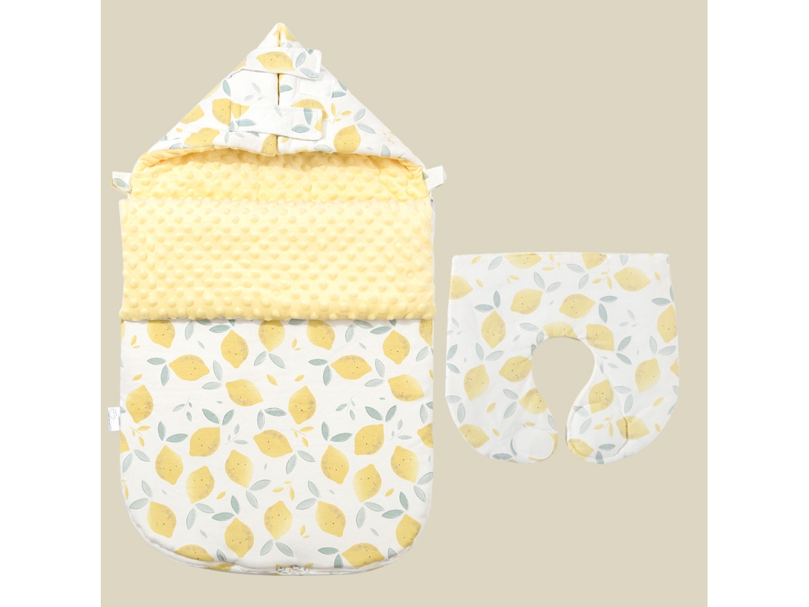 Saco de dormir para cochecito de bebé, cálido saco de dormir de invierno para evitar sobresaltos, con doble cremallera (fruta 88 x 46 cm)