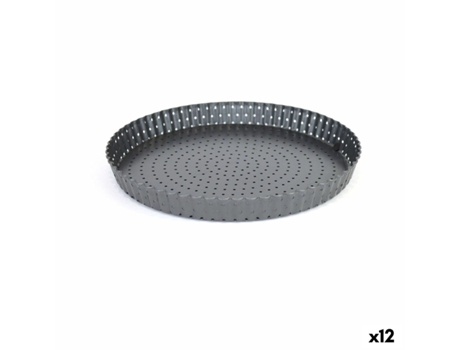 Molde para Tartas QUTTIN Perforado Desmontable 28 x 3 cm (12 Unidades)