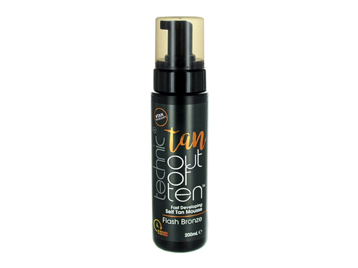 Bronceador Facial y Corporal TECHNIC Tan10 Flash Bronze Mousse Dark