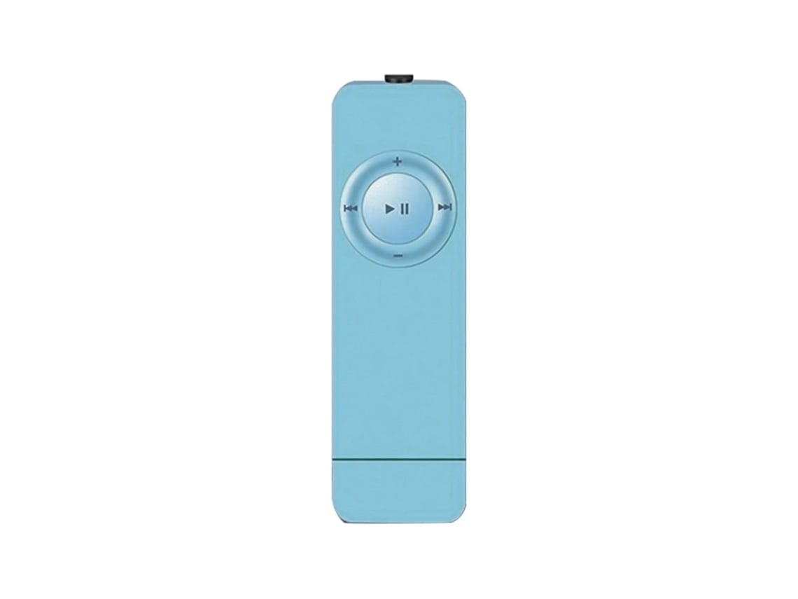 Mini reproductor MP3 portátil recargable y elegante, reproductor de música para el hogar, color azul