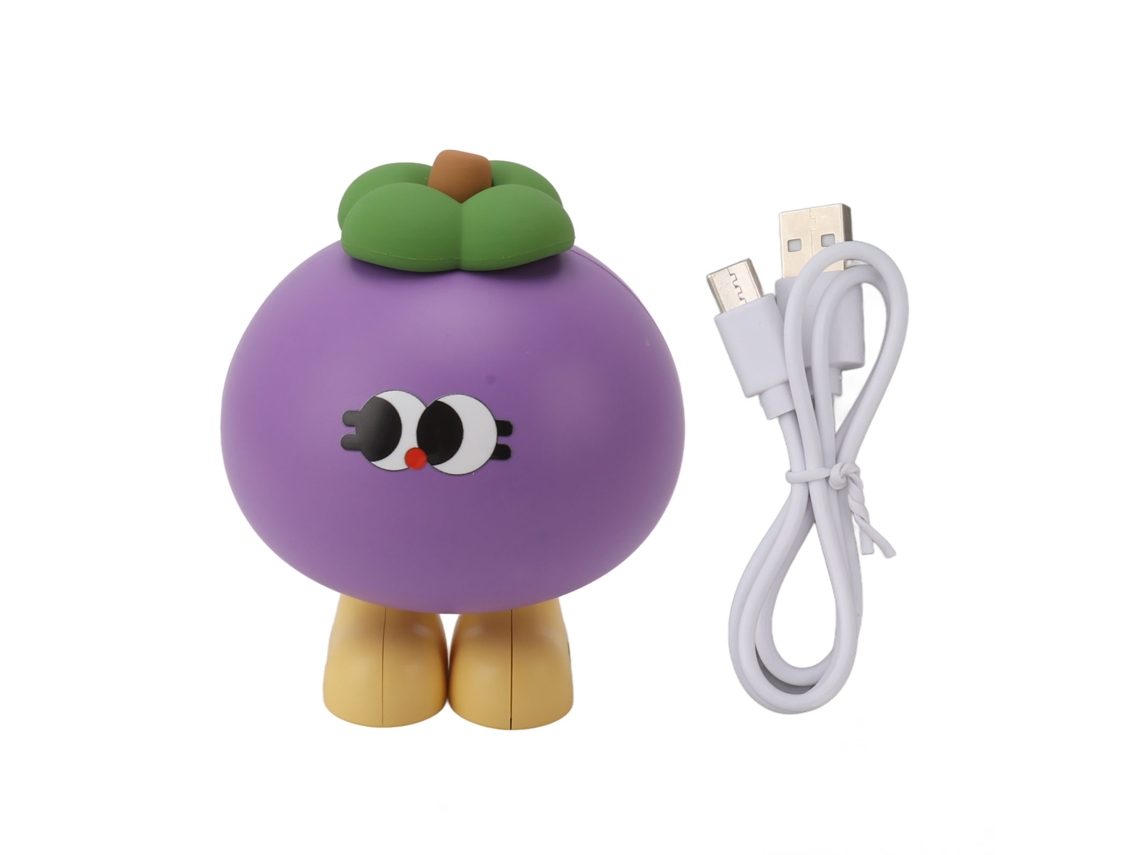Lámpara de noche de silicona con forma de mango (modelo 2026) con 3 niveles de brillo, botón táctil, USB-C y batería de 500 mAh. Ideal para el dormitorio.