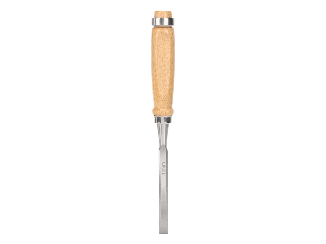 Cincel Para Trabajar La Madera Con Mango De Madera, Acero Cr V De 10 Mm.
