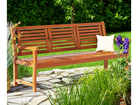 Banco de Jardín Bolonia Madera de Eucalipto 153x90x60cm Certificado FSC