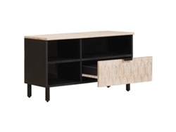 Mueble De Tv | Armario Para Tv | Gabinete De Tv Con Cajón Acabado De Lavado 80 X 33 X 46 Cm