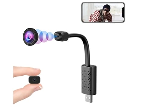 cámara espía cámara oculta wifi niñera cámara secreta cámara más pequeña 1080P hd cámara de seguridad visión nocturna detección de movimiento negro...