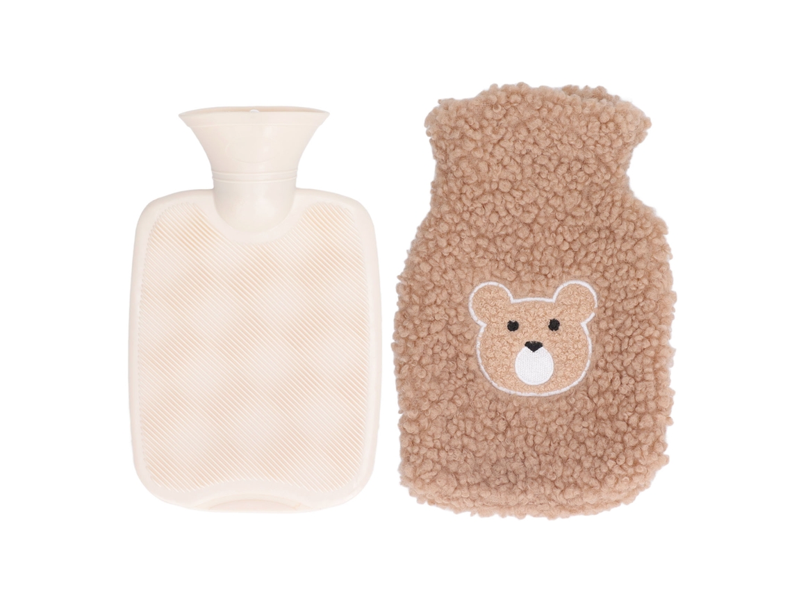 Bolsa De Agua Caliente De 1000 Ml Con Diseño De Osito De Peluche, Protección Antiquemaduras Y Funda De Invierno.